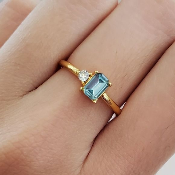 SALE! Square-Cut Stacking Ring - Picture 3 of 4